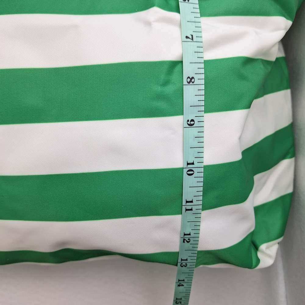Bang & Carsen Tote Bag Large Green Striped Rope Handle Nautical Beach Resort - Picture 10 of 12